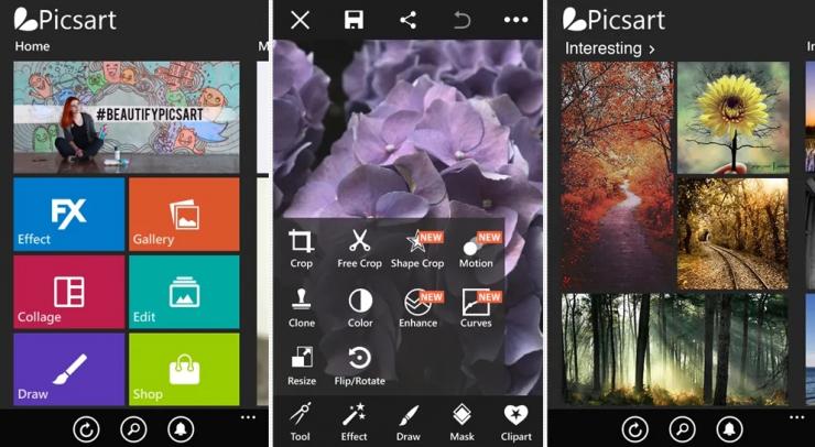 โปรแกรมแต่งรูป PicsArt Photo Editor